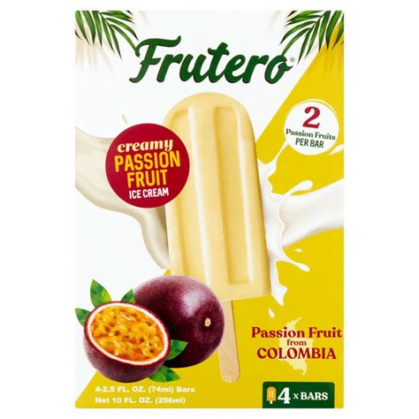 Frutero Creamy Passion Fruit Ice Cream Bars (4 fl oz) Delivery or ...