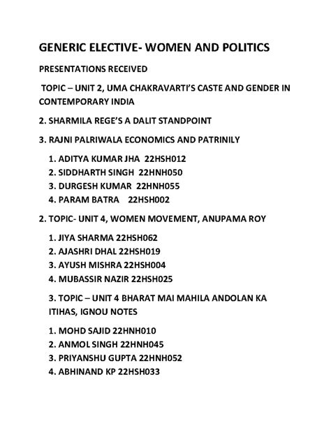 GE Presentation-1 - Presentation on women and politics - GENERIC ...