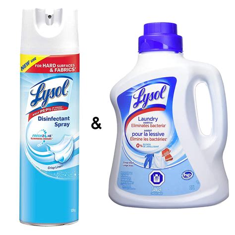 Lysol Laundry Sanitizer, Antibacterial Fabric Sanitizer, Crisp Linen ...
