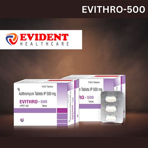 EVITHRO-500 Tablets Evident Healthcare
