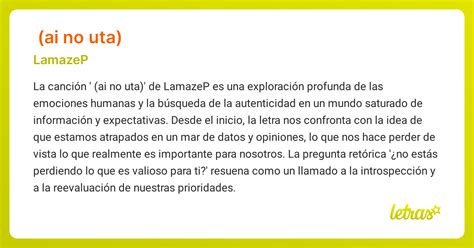 Significado de la canción 愛の詩 (AI NO UTA) (LamazeP) - LETRAS.COM