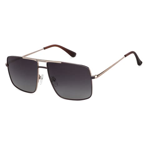 Grey Gold Brown Full Rim Rectangle Vincent Chase METAL SUN VC S13734 ...