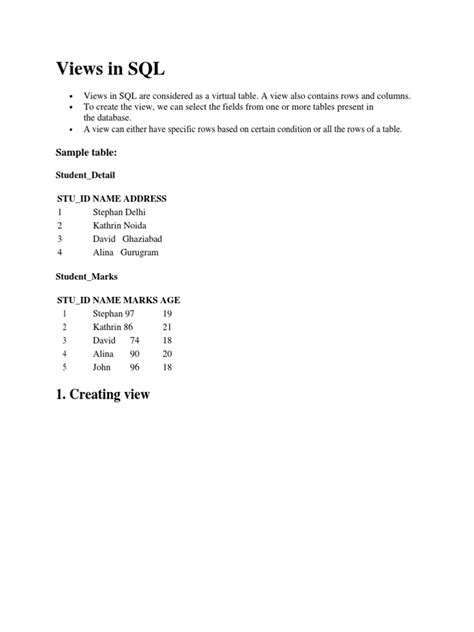 Image result for View Table as Keyword in SQL