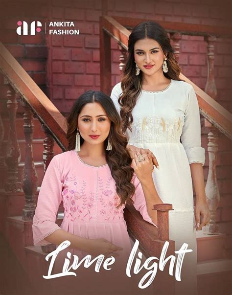 Ankita Fashion Lime Light 1 Fancy Anarkali Kurti Collection