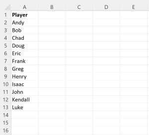 Image result for Excel Randomizer Template