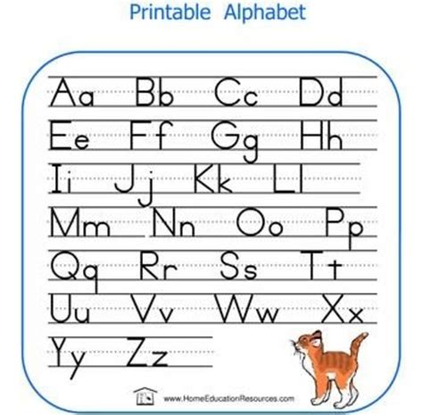 Image result for Handwriting Alphabet Chart Printable