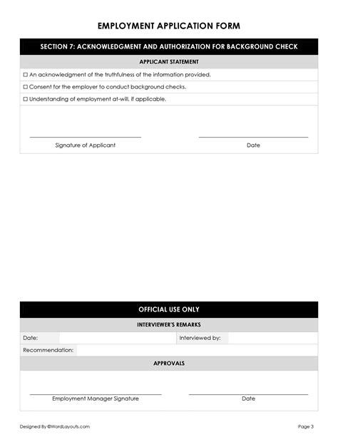 Employment Application Template 19+ Employment Application Form
