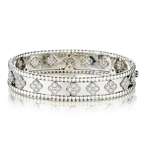 18kt White Gold Diamond Bangle. 72 x 2.00ct Tw – Van Rijk
