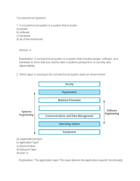 Sotware Engineering (31) - “Sociotechnical Systems”. A sociotechnical ...