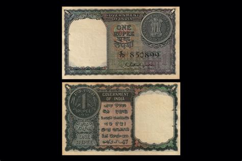 Republic India One Rupee 1951 E Prefix – K.G. Ambegaonkar Signature Note
