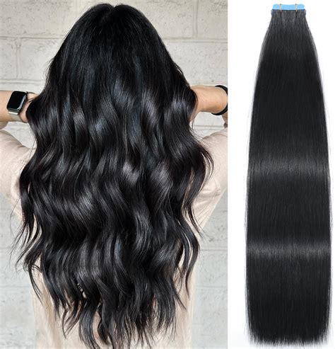 Amazon.com : SILIERFUN Clip in Hair Extensions Real Human Hair, 18 Inch ...