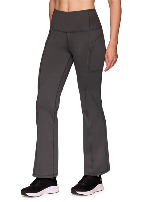 RBX Active Women's Fleece Lined Bootcut Pant Flare Legging with Zipper ...