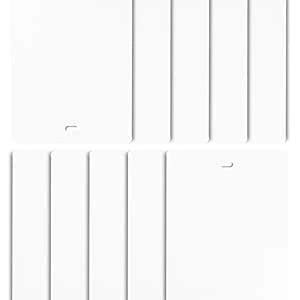 Buy DALIX PVC Vertical Blind Replacement Slats Curved Smooth White 46.5 ...