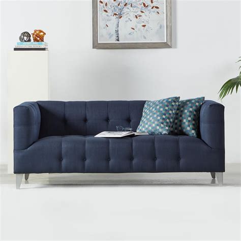 Buy Morgan Fabric 2-Seater Sofa - Blue from Home Centre at just INR 86450.0