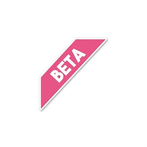 Buy Beta Sticker Online | Premium Waterproof Vinyl | STICK IT UP