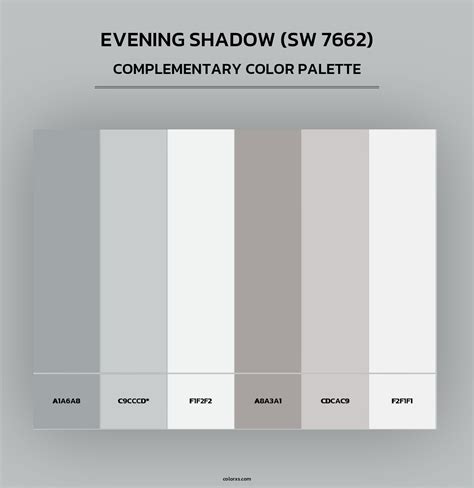 Sherwin Williams Evening Shadow (SW 7662) Paint coordinating colors and ...