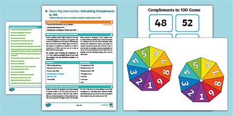 👉 Y3 Mental Addition and Subtraction Intervention 1:Complements to 100