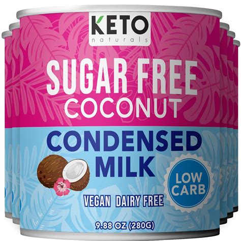 Amazon.com: Keto Sugar Free Condensed Milk (6 Packs) Vegan Coconut ...
