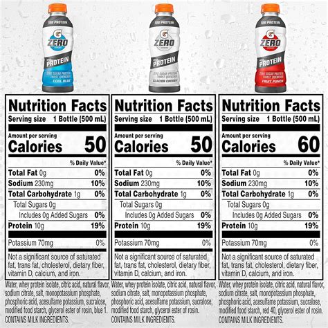Buy Gatorade Zero With Protein, 10g Whey Protein Isolate, Zero Sugar ...