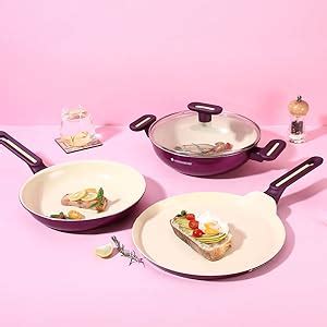 Buy Bellagio Cookware 4 Pc. Set | Kadhai & Lid, Fry Pan, Dosa Tawa ...