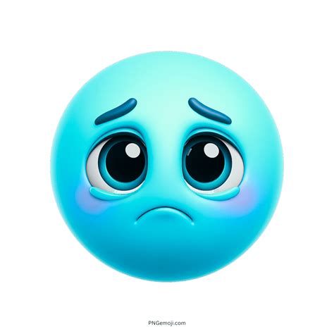 Sad Smiley Emoji Colorful 3D PNG, Transparent, ClipArt – PNG Emoji