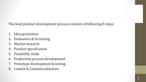 Food Product Development Process, Design & Strategies" | PPTX