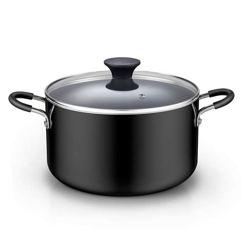 Cook N Home Nonstick Stockpot with Lid 10.5-QT, Professional Deep ...
