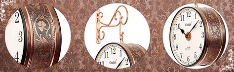Buy CRAFTEL Metal Analog Double Sided Vintage Station Wall Clock with ...