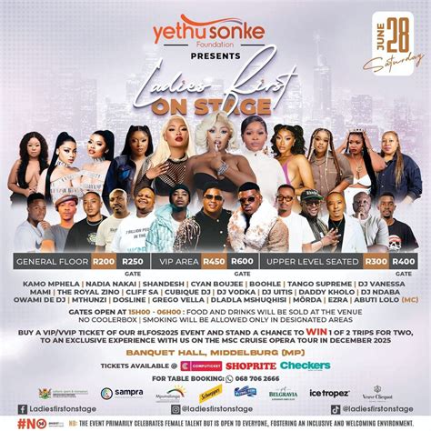 Ladies First On Stage , Banquet Hall,middelburg-mpumalanga, 28 June to ...
