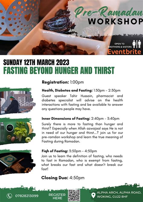 FASTING BEYOND HUNGER AND THIRST at Alpha Arch Community Hall, Woking on 12th March, 2023