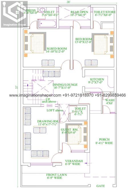 1800 house plan and design - 30x60 House Plans and elevation designs ...