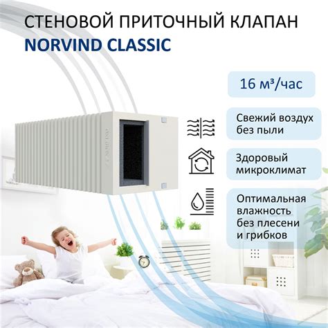 Стеновой приточный клапан Norvind classic - купить по выгодной цене в ...