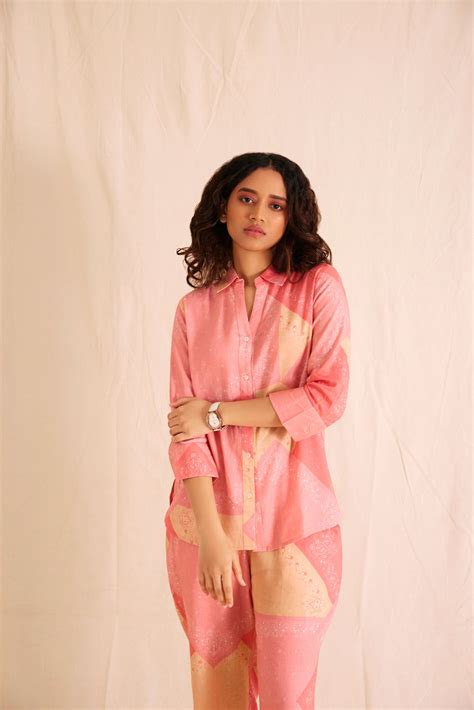 Pink Yellow Paisley Linen Co-ord Set – Bombay Bloom