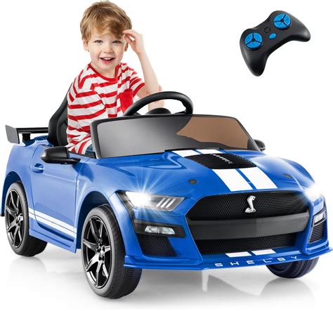 Licensed Ford Mustang GT500 Ride on Car for Kids by OLAKIDS, Battery Powered Electric Vehicle ...
