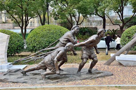 纤夫雕塑,其它,文化艺术,摄影,汇图网www.huitu.com