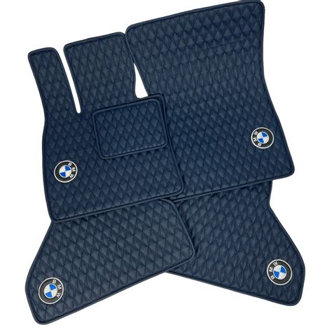 Luxury Custom Leather BMW Floor Mats with Logo - 3 Series, X5, X3, 5 ...
