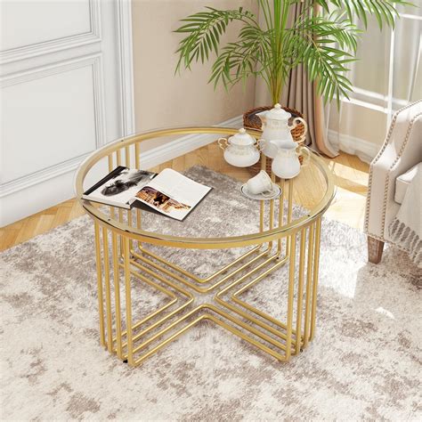 Gold Round Coffee Tables