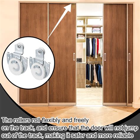 Snapklik.com : 8 Pack Sliding Closet Door Hardware Rollers Wardrobe ...
