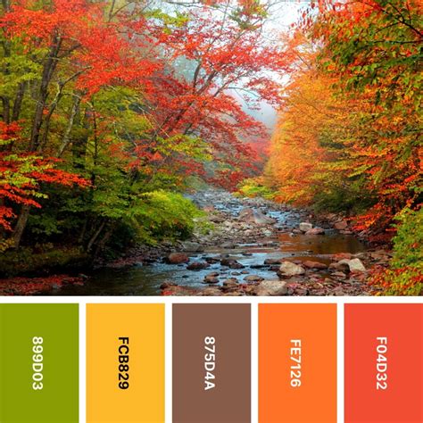 Autumn Color Palette Fall Hex And Rgb Color Codes