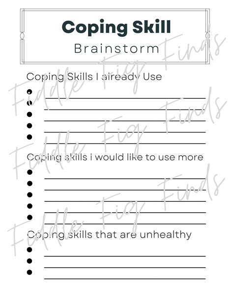 Free Printable Coping Skills Worksheets for Adults | Access Mental ...