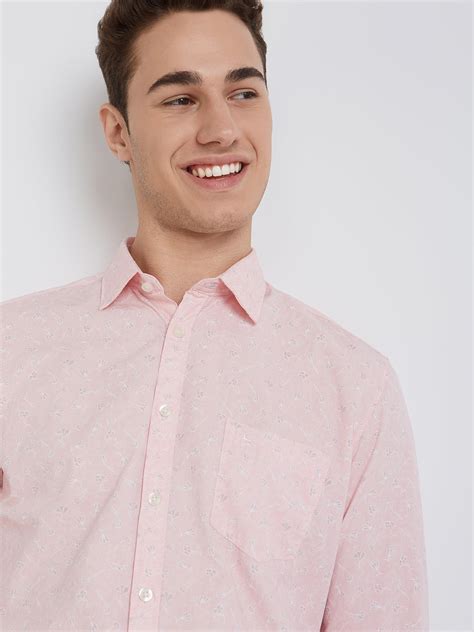 Parx Men Pink Printed Slim Fit Cotton Casual Shirt – MyRaymond