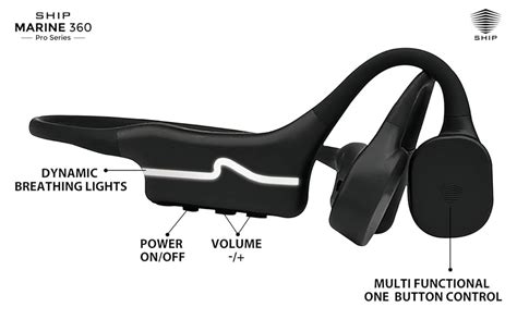 SHIP Marine 360 Pro Series Waterproof Bone Conduction Open-Ear Open Ear ...