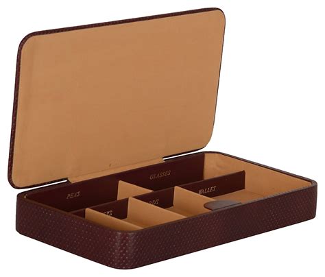 Leatherman Genuine Leather Compact Gents Tray – Brown | 5-Compartment ...