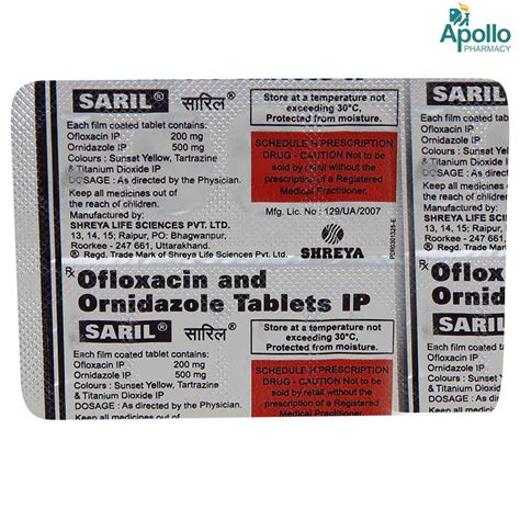 Saril Tablet | Uses, Side Effects, Price | Apollo Pharmacy