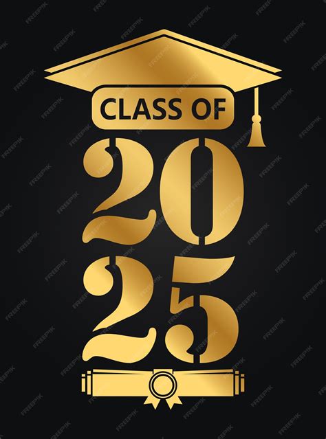 Hand drawn text illustration for class of 2025 graduation class of 2025 ...