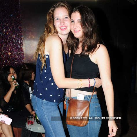 Sally and Erin during a DJ party, held at Kismet, in Hyderabad ...