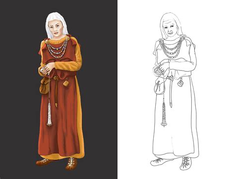 Wessex Archaeology - Anglo-Saxon people - character illustrations