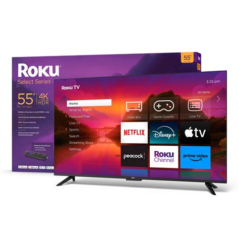Roku Smart TV – 55-Inch Select Series 4K HDR RokuTV with Roku Enhanced ...