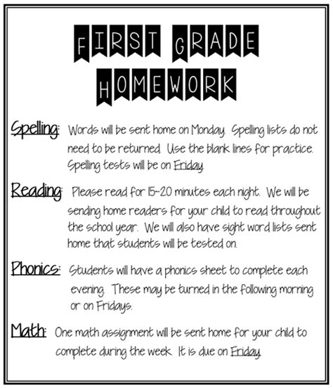 1st Grade Homework 的图像结果