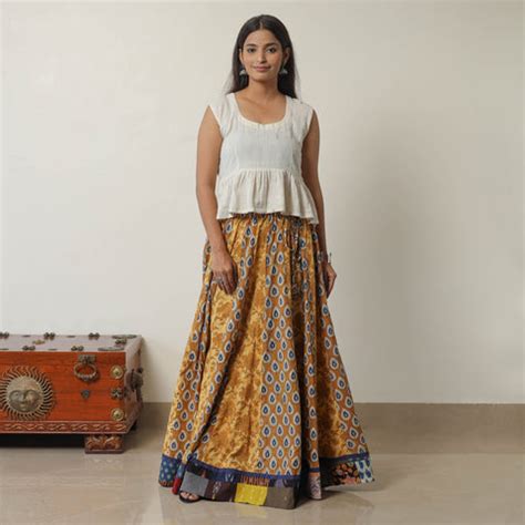 Shop Bagru Prints Skirts – Authentic Handcrafted | iTokri